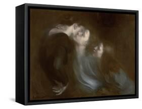 Her Mother's Kiss, 1890s-Eugene Carriere-Framed Stretched Canvas
