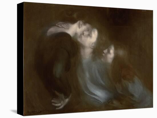 Her Mother's Kiss, 1890s-Eugene Carriere-Stretched Canvas