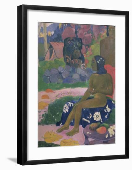 Her Name is Vairaumati-Paul Gauguin-Framed Premium Giclee Print