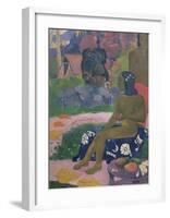 Her Name is Vairaumati-Paul Gauguin-Framed Premium Giclee Print