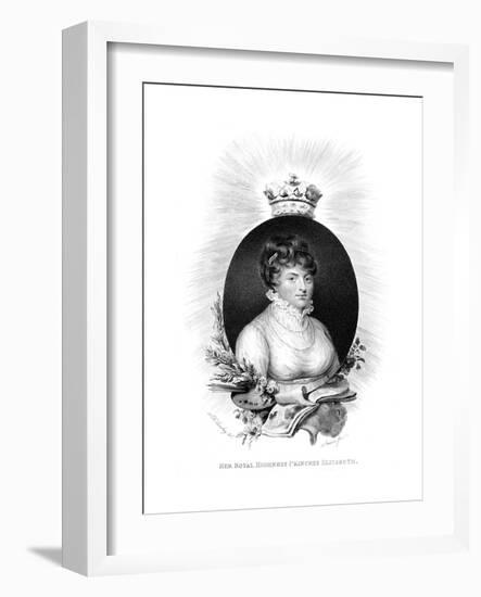 Her Royal Highness the Princess Elizabeth, 3rd Daughter of George Iii, 1806-Scriven-Framed Giclee Print