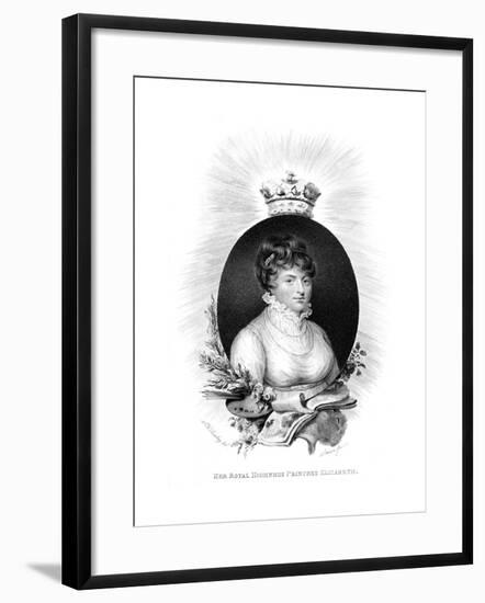 Her Royal Highness the Princess Elizabeth, 3rd Daughter of George Iii, 1806-Scriven-Framed Giclee Print