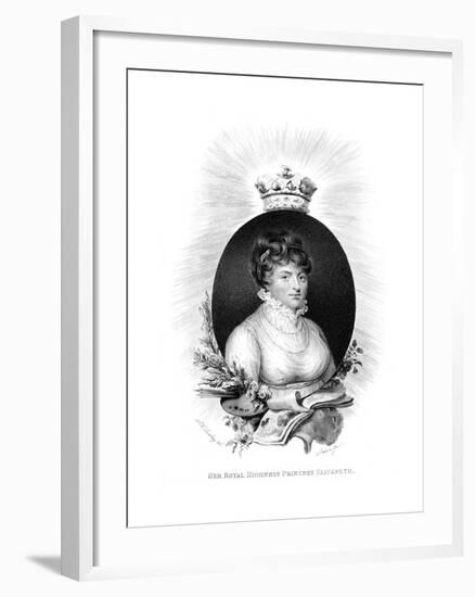 Her Royal Highness the Princess Elizabeth, 3rd Daughter of George Iii, 1806-Scriven-Framed Giclee Print