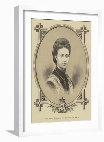 Her Royal Highness the Princess of Wales-null-Framed Giclee Print