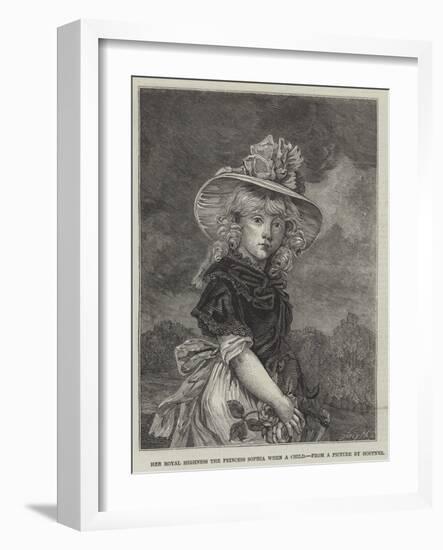 Her Royal Highness the Princess Sophia When a Child-John Hoppner-Framed Giclee Print