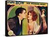 HER WEDDING NIGHT, l-r: Ralph Forbes, Clara Bow on lobbycard, 1930-null-Framed Stretched Canvas