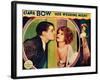 HER WEDDING NIGHT, l-r: Ralph Forbes, Clara Bow on lobbycard, 1930-null-Framed Art Print