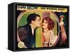 HER WEDDING NIGHT, l-r: Ralph Forbes, Clara Bow on lobbycard, 1930-null-Framed Stretched Canvas