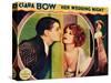 HER WEDDING NIGHT, l-r: Ralph Forbes, Clara Bow on lobbycard, 1930-null-Stretched Canvas