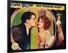 HER WEDDING NIGHT, l-r: Ralph Forbes, Clara Bow on lobbycard, 1930-null-Framed Art Print