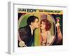 HER WEDDING NIGHT, l-r: Ralph Forbes, Clara Bow on lobbycard, 1930-null-Framed Art Print