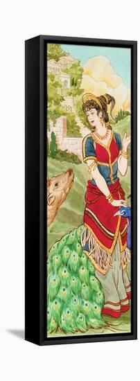 Hera (Greek), Juno, (Roman), Mythology-Encyclopaedia Britannica-Framed Stretched Canvas