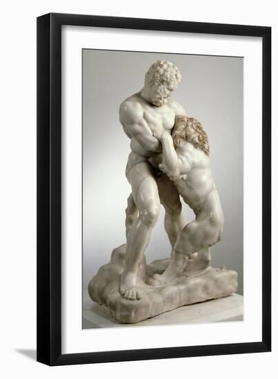 Heracles Fighting the Nemean Lion, 4th Century BC-null-Framed Giclee Print