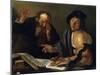 Heraclitus and Democritus, Early 17th Century-Dirck van Baburen-Mounted Giclee Print