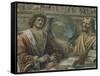 Heraclitus and Democritus from a Fresco Originally in the "Sala Dei Baroni" of Palazzo Panigarola-Donato Bramante-Framed Stretched Canvas