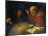 Heraclitus and Democritus with a Globe Depicting South America-Hendrick Bloemaert-Mounted Giclee Print