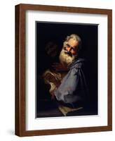 Heraclitus and Democritus-Andrea Pozzo-Framed Art Print