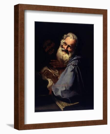 Heraclitus and Democritus-Andrea Pozzo-Framed Art Print