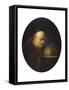 Heraclitus-Gerard Dou-Framed Stretched Canvas