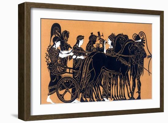 Herakles - Apotheosis-null-Framed Art Print