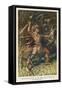 Herakles Versus Hydra-Arthur Rackham-Framed Stretched Canvas