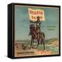 Herald Brand - Redlands, California - Citrus Crate Label-Lantern Press-Framed Stretched Canvas