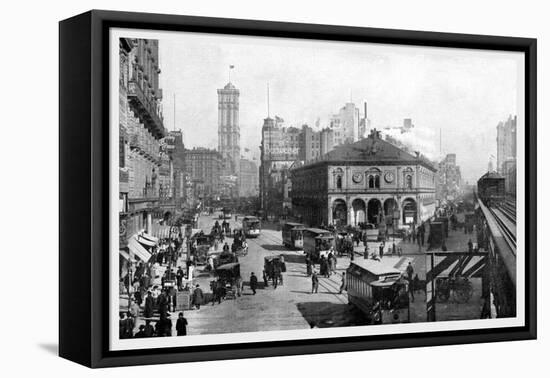 Herald Square, 1911-Moses King-Framed Stretched Canvas