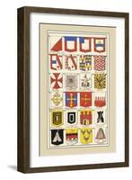 Heraldic Arms: Twemlow and Mascally-Hugh Clark-Framed Art Print