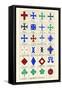 Heraldic Crosses-Hugh Clark-Framed Stretched Canvas