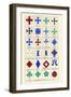 Heraldic Crosses-Hugh Clark-Framed Art Print