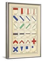 Heraldic Ordinaries, Chief, Pale, Pallet-null-Framed Art Print