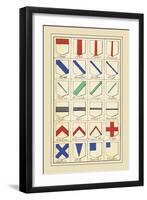 Heraldic Ordinaries, Chief, Pale, Pallet-null-Framed Art Print