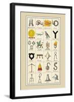 Heraldic Symbols: Breast Plate and Dolphin-Hugh Clark-Framed Art Print