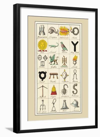 Heraldic Symbols: Breast Plate and Dolphin-Hugh Clark-Framed Art Print