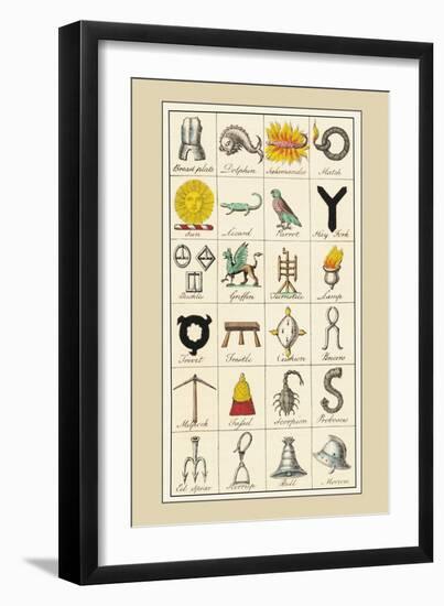 Heraldic Symbols: Breast Plate and Dolphin-Hugh Clark-Framed Art Print