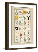 Heraldic Symbols: Breast Plate and Dolphin-Hugh Clark-Framed Art Print