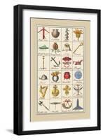 Heraldic Symbols: Crossbow and Escallop-Hugh Clark-Framed Art Print