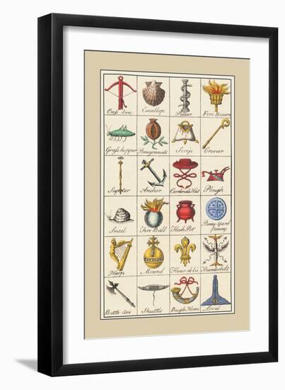 Heraldic Symbols: Crossbow and Escallop-Hugh Clark-Framed Art Print