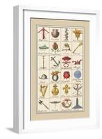 Heraldic Symbols: Crossbow and Escallop-Hugh Clark-Framed Art Print