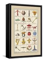 Heraldic Symbols: Crossbow and Escallop-Hugh Clark-Framed Stretched Canvas