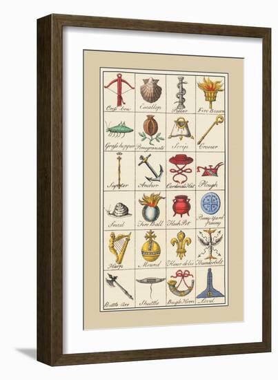 Heraldic Symbols: Crossbow and Escallop-Hugh Clark-Framed Art Print