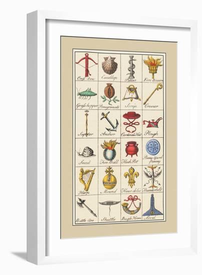 Heraldic Symbols: Crossbow and Escallop-Hugh Clark-Framed Art Print