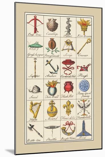 Heraldic Symbols: Crossbow and Escallop-Hugh Clark-Mounted Art Print