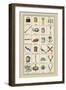 Heraldic Symbols: Padlock and Copper-Hugh Clark-Framed Art Print