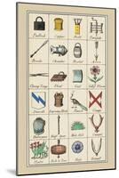 Heraldic Symbols: Padlock and Copper-Hugh Clark-Mounted Art Print