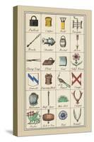 Heraldic Symbols: Padlock and Copper-Hugh Clark-Stretched Canvas