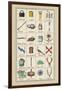 Heraldic Symbols: Padlock and Copper-Hugh Clark-Framed Art Print