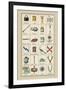 Heraldic Symbols: Padlock and Copper-Hugh Clark-Framed Art Print