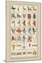 Heraldic Symbols: Shoveller and Seax-Hugh Clark-Mounted Art Print