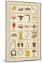 Heraldic Symbols: Wool Card and Jersey Comb-Hugh Clark-Mounted Art Print